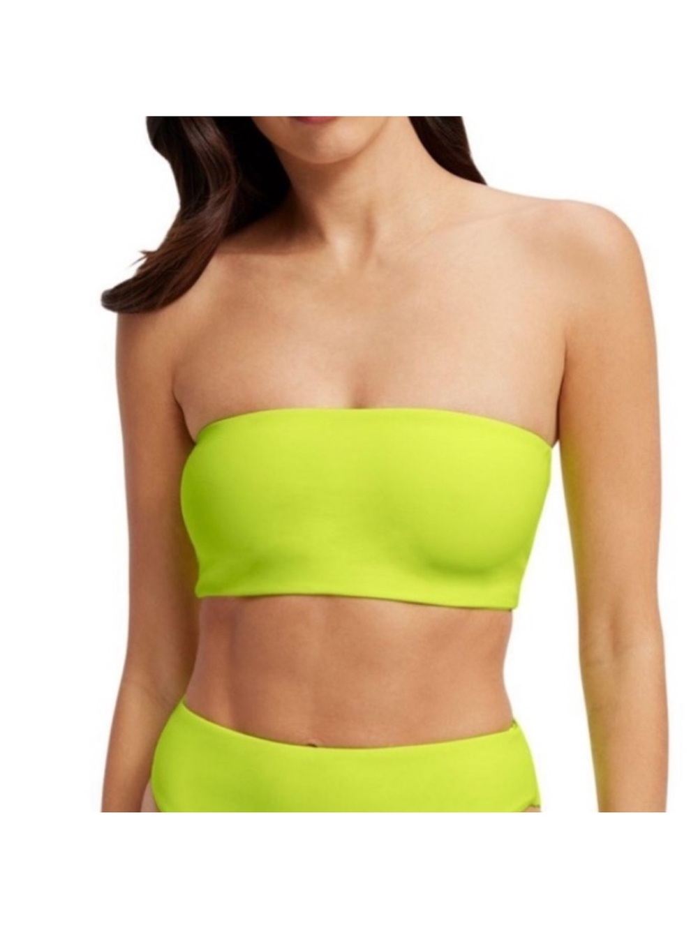 Good American Neon  Electric Lime 002 Bandanna Bikini Top